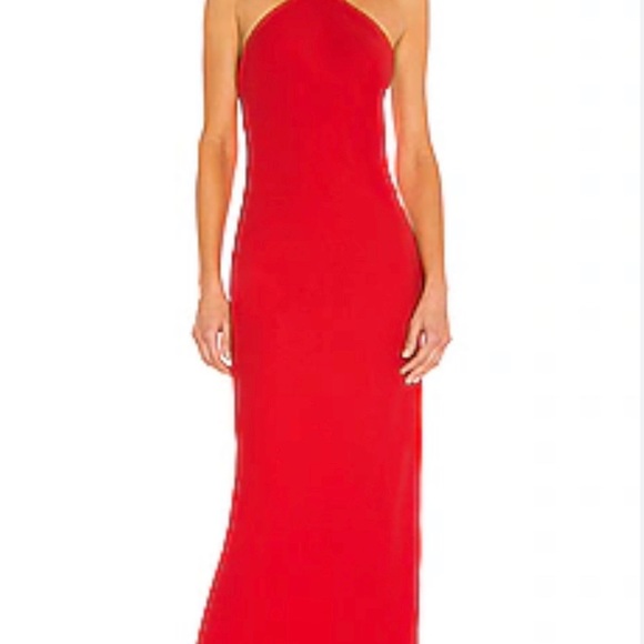 $238 Amanda Uprichard X REVOLVE Riesling Gown Lipstick Red Long Formal Dress S - Picture 2 of 11